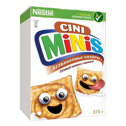 Готовый завтрак Cini Minis безбашенные квадры с корицей 375 г в Дикси