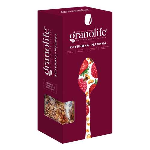 Гранола Granolife клубника-малина 200 г в Дикси