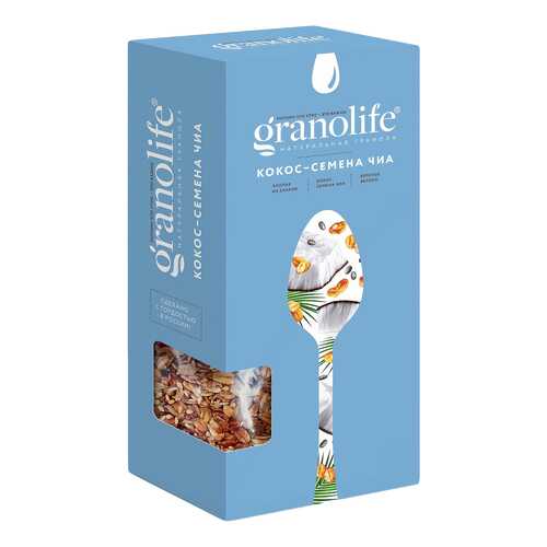 Гранола Granolife кокос-семена чиа 200 г в Дикси