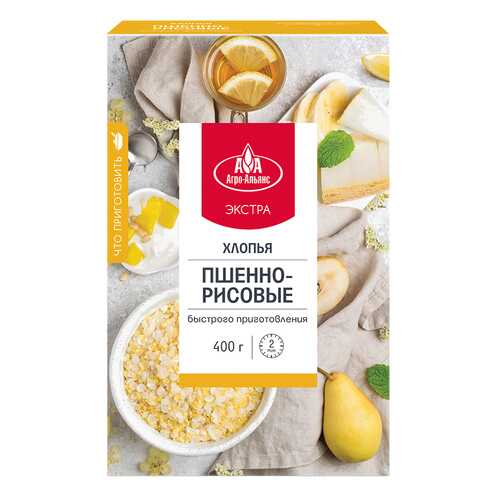 Хлопья Агро-Альянс Экстра Пшенно-рисовые, 400 гр в Дикси