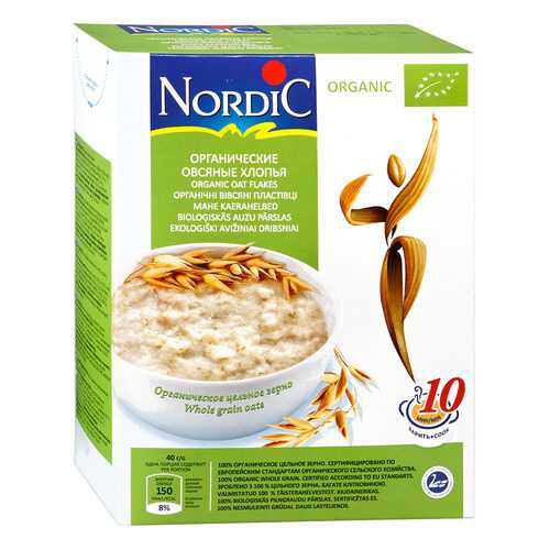Хлопья Nordic овсяные органические 600 г в Дикси