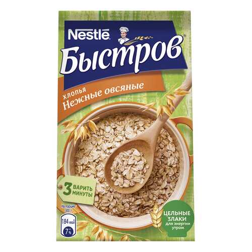 Хлопья овсяные Быстров нежные 350 г в Дикси