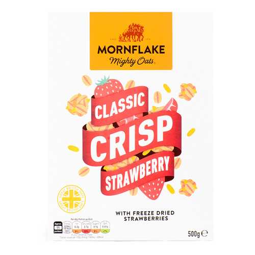 Хлопья запеченные Mornflake овсяные с клубникой 500 г в Дикси