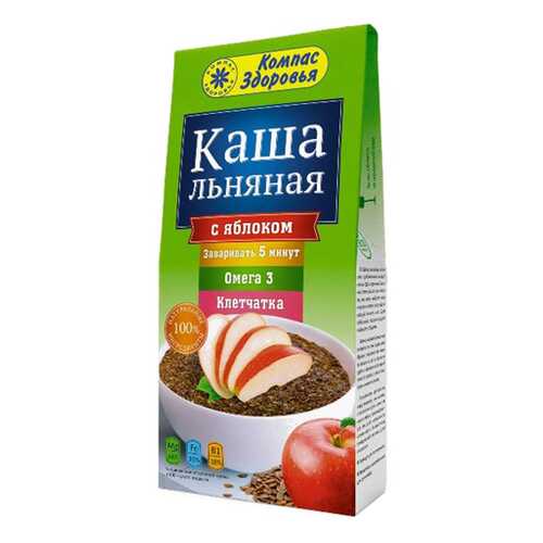 Каша Льняная с яблоком Компас здоровья 250 г в Дикси