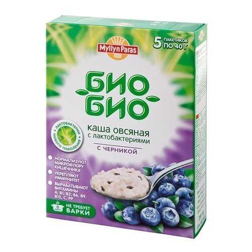 Каша Myllyn Paras овсяная с черникой 200г 5*40г в Дикси