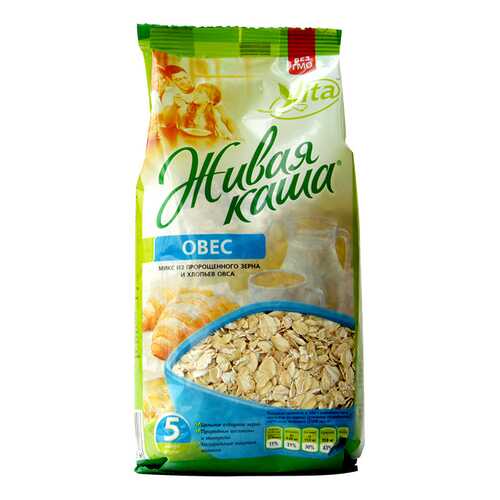 Каша Vita Овес, хлопья цельнозерновые с проростками, мягкая упаковка 300 гр в Дикси