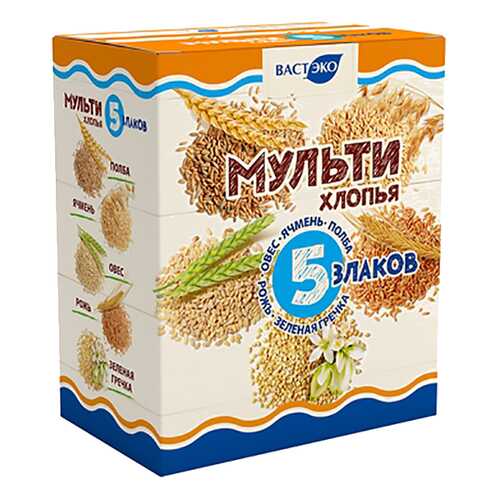 Мульти хлопья Вастэко 5 злаков в Дикси
