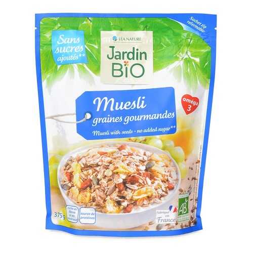Мюсли Lea Nature Jardin Bio с изюмом и зернами 375 г в Дикси