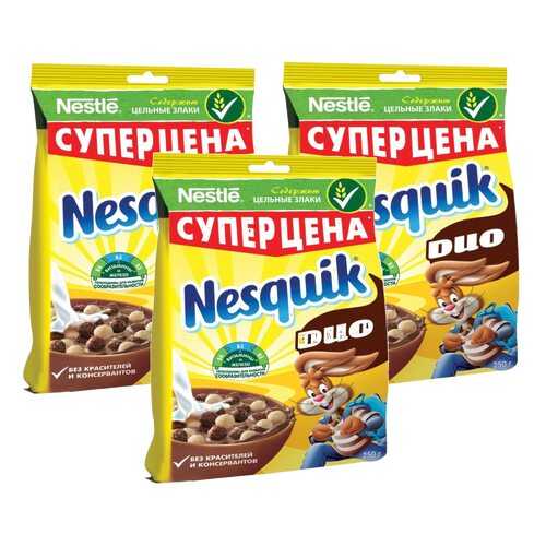 Nesquik Duo вкус белого и темного шоколада 3*250 г в Дикси