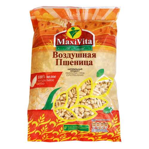 Воздушные зёрна пшеницы MaxiVita 125г 4 штуки в упаковке в Дикси