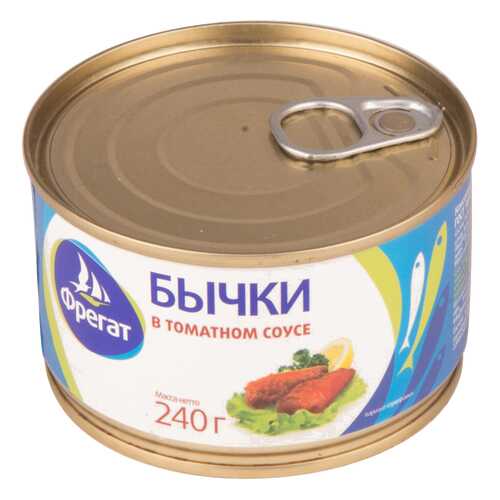 Бычки Фрегат в томатном соусе 240 г в Дикси