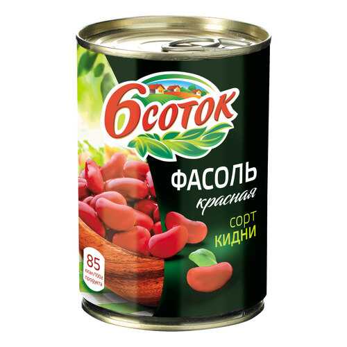 Фасоль 6 соток красная 400 г в Дикси