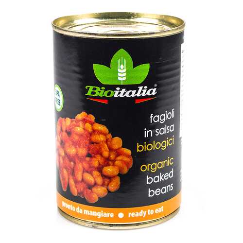 Фасоль Bioitalia в томатном соусе консервированная 400/420 г Италия в Дикси