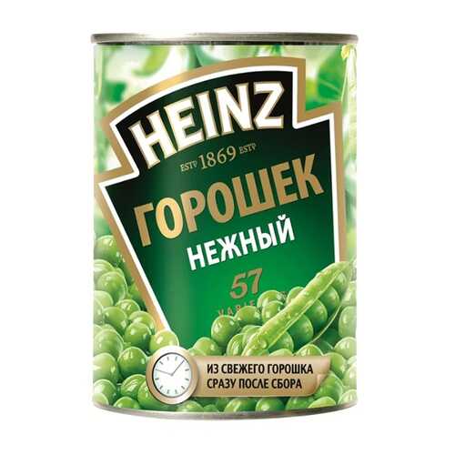 Горошек Heinz зеленый нежный 400 г в Дикси