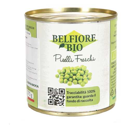 Горошек молодой Belfiore bio 340 г в Дикси