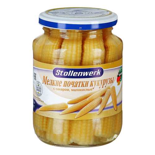 Кукуруза Stollenwerk мелкие початки малокислые 330 г в Дикси