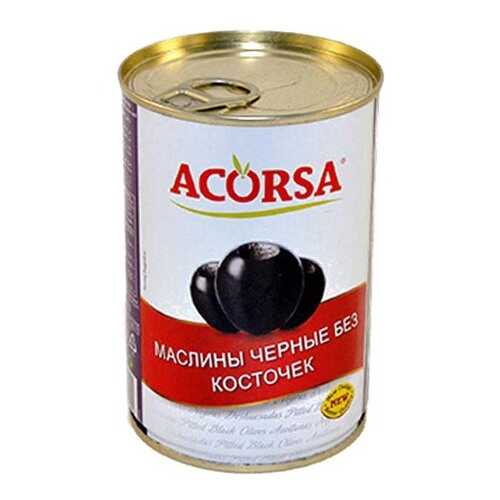 Маслины черные Acorsa крупные без косточки 425 г в Дикси