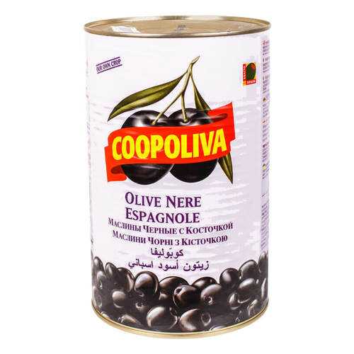 Маслины Coopoliva с косточкой 4300 г в Дикси
