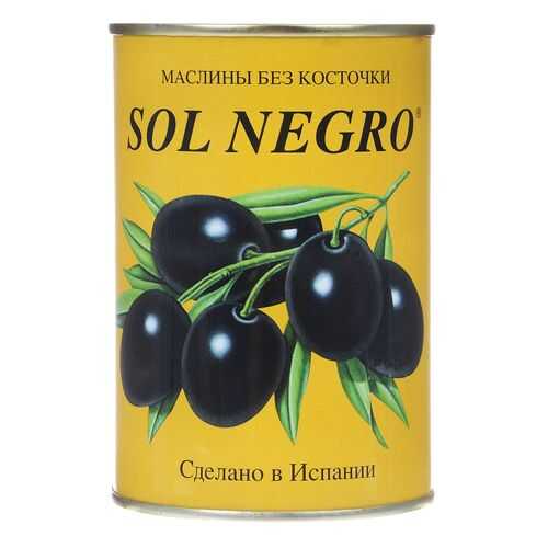 Маслины Sol Negro без косточки 480г в Дикси