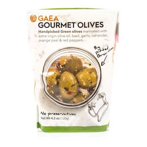 Оливки зелёные без косточки Гурмэ Gaea 120 г, Греция в Дикси