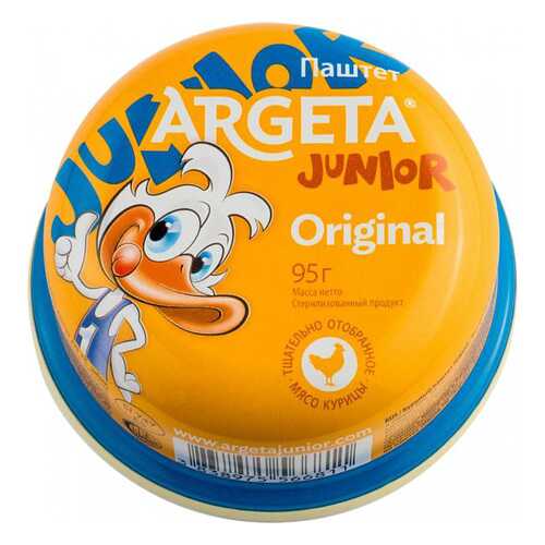 Паштет Argeta junior original куриный 95 г в Дикси