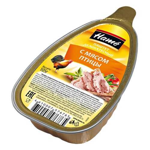 Паштет Hame Деликатесный из мяса птицы 105г в Дикси