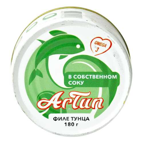 Тунец консервированный ARTUN филе в собственном соку 180 г в Дикси