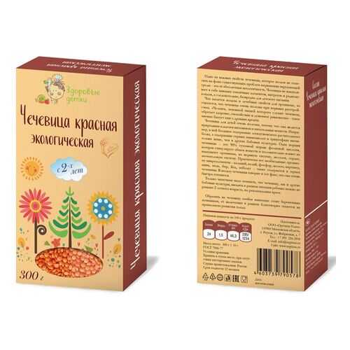 Чечевица Здоровые детки красная 300 г в Дикси
