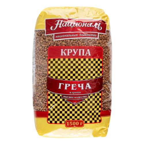 Крупа Националь гречневая ядрица 1.5 кг в Дикси