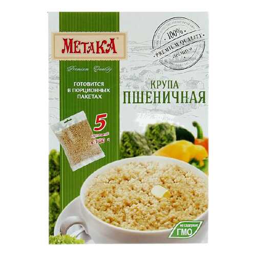 Крупа пшеничная Метака в порционных пакетах 100 г 5 пакетиков в Дикси