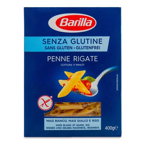 Макаронные изделия Barilla Пенне Ригате без глютена 400г Италия в Дикси