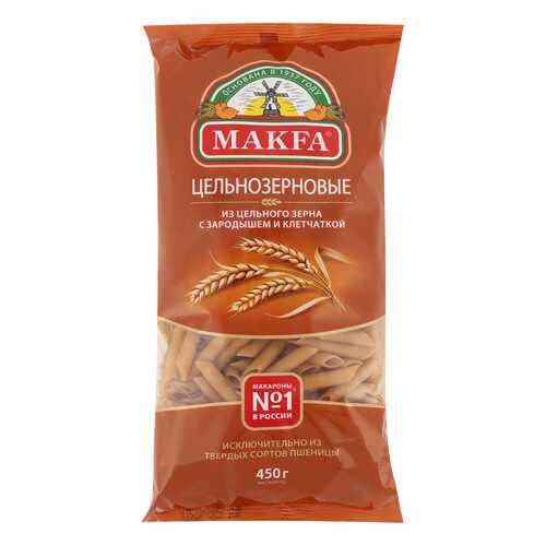 Макароны Makfa перья любительские цельнозерновые 450 г в Дикси