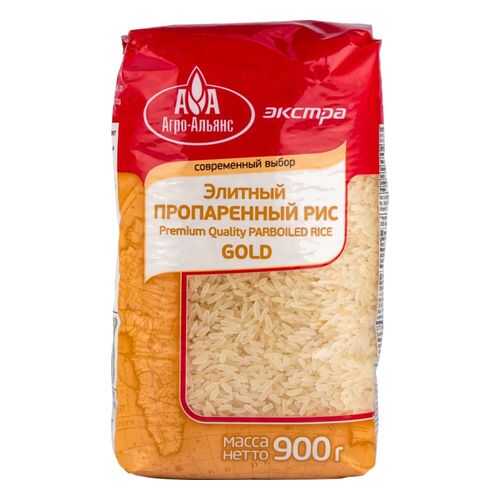 Рис Агро-Альянс пропаренный gold экстра 900 г в Дикси