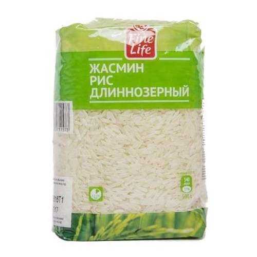 Рис Fine Life жасмин длиннозерный шлифованный 500 г в Дикси
