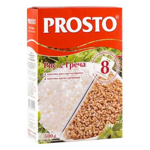 Рис&Гречка Prosto 500 г 8 пакетиков в Дикси
