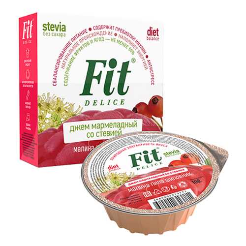 Джем мармелад Fit Parad со стевией малина липа шиповник в Дикси