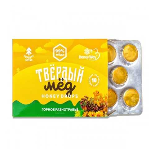 Карамель медовая Honey Way Твердый мед Горное разнотравье 30г в Дикси