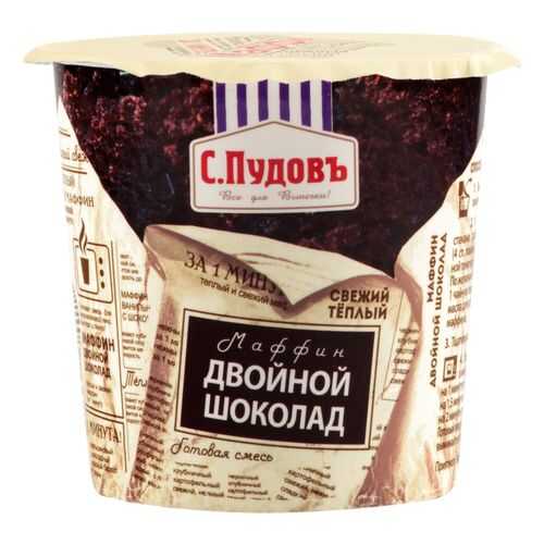 Маффин двойной шоколад за 1 минуту С.Пудовъ 70 г в Дикси