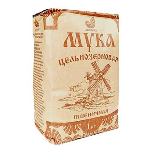 Мука Дивинка пшеничная обойная цельнозерновая 1 кг в Дикси