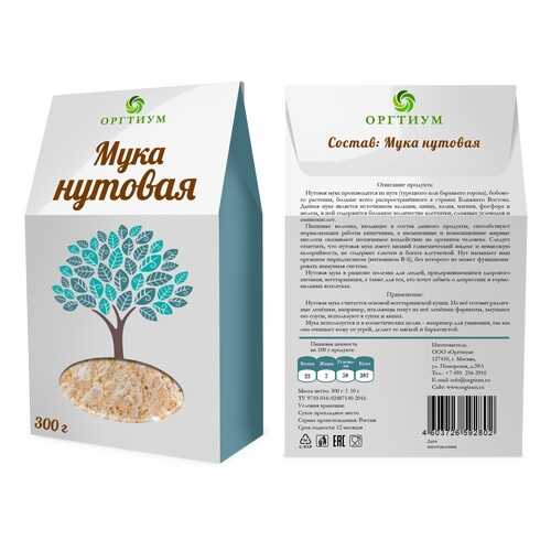 Мука нутовая Оргтиум экологическая 300 г в Дикси