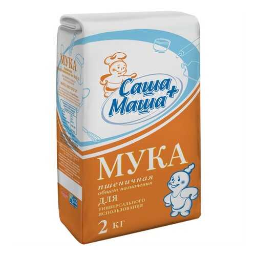 Мука пшеничная Саша+Маша 2 кг в Дикси