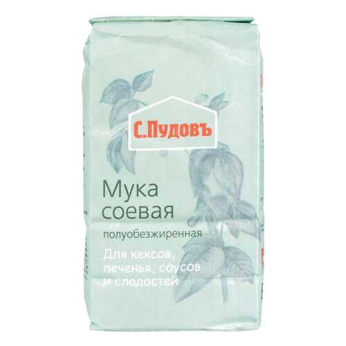 Мука соевая С.Пудовъ полуобезжиренная 400 г в Дикси
