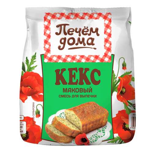 Смесь для выпечки Печем дома кекс маковый 400 г в Дикси