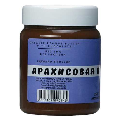 Арахисовая паста Krodo с шоколадом 250 г в Дикси