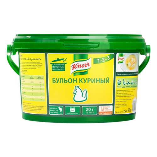 Бульон Knorr куриный сухая смесь 2 кг в Дикси