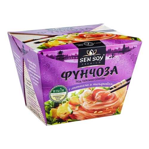Фунчоза Sen Soy под тайским соусом с ананасом и тамариндом 125 г в Дикси