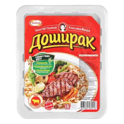 Лапша быстрого приготовления Doshirak со вкусом говядины 90 г в Дикси