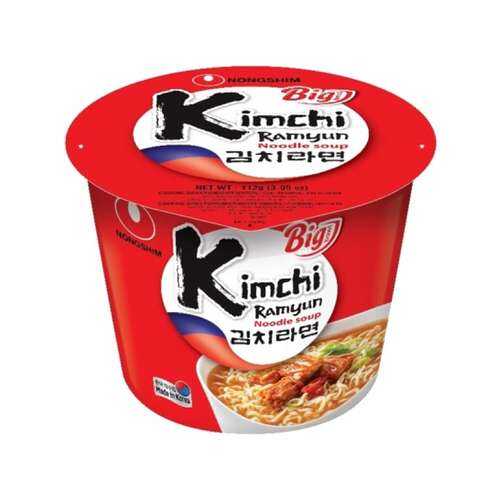 Лапша быстрого приготовления Кимчи Рамен Nongshim чашка 112 г в Дикси