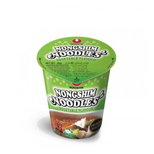 Лапша быстрого приготовления Nongshim с овощами стакан 65 г в Дикси