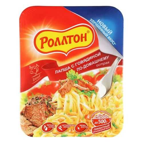 Лапша быстрого приготовления Роллтон с говядиной по-домашнему острая 90 г в Дикси
